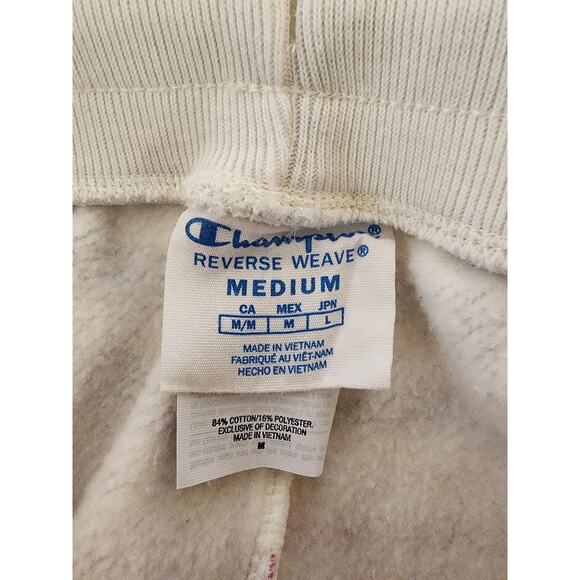 CHAMPION + URBAN OUTFITTERS Pink Purple Black Striped Comfort Sweat Shorts SZ M - Picture 4 of 7